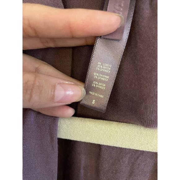 SKIMS Robe Women's Small Purple Knit Robe Pockets Open Front Cardigan Soft - Picture 9 of 10